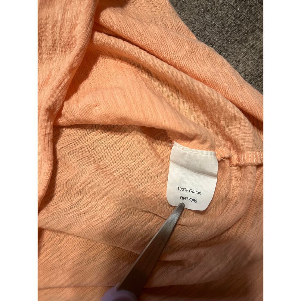 J.Crew Women’s 100% Cotton Ruffled and Beaded V-Neck Collar, Peach, Size M - Picture 8 of 10